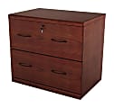 Z-Line Designs 29"W x 16-3/8"D Lateral 2-Drawer File Cabinet, Cherry