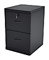 Z-Line Designs 16-3/4"D Vertical 2-Drawer File Cabinet, Metal, Black