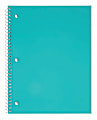 Just Basics® Poly Spiral Notebook, 8" x 10-1/2", 1 Subject, College Ruled, 70 Sheets, Teal