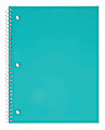 Just Basics® Poly Spiral Notebook, 8 1/2" x 10 1/2", College Ruled, 140 Pages (70 Sheets), Teal