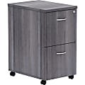 Lorell® Essentials 22"D Vertical 2-Drawer Mobile Pedestal File Cabinet, Weathered Charcoal