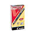 Pilot® Precise™ V5 Liquid Ink Rollerball Pens, Extra Fine Point, 0.5 mm, Blue Barrel, Blue Ink, Pack Of 12 Pens