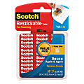 Scotch® Restickable Tabs, 1" x 1", Clear Squares, Pack Of 27 1 thumbnail image