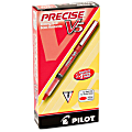 Pilot® Precise™ V5 Liquid Ink Rollerball Pens, Extra Fine Point, 0.5 mm, Red Barrel, Red Ink, Pack Of 12 1 thumbnail image