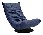 Zuo Modern Down Low Swivel Polyester Accent Chair, Blue 1 thumbnail image