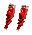 Professional Cable Gigabit Ethernet Cable Molded Boots, 10 ft, Red 1 thumbnail image