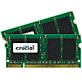 Crucial™ DDR2 Memory Upgrade Kit For Notebook Computers, 4GB (2GB x 2) SODIMM, PC2-6400 (800 MHz)