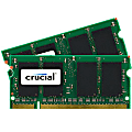 Crucial™ DDR2 Memory Upgrade Kit For Notebook Computers, 4GB (2GB x 2) SODIMM, PC2-6400 (800 MHz) 1 thumbnail image