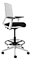 Koplus Switch Fabric Drafting Chair, Royal Black/White