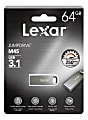 Lexar® JumpDrive® M45 USB 3.1 Flash Drive, 64GB, Silver, LJDM45-64GABSLNA