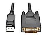 Tripp Lite 3ft Display Port to DVI Adapter Active Converter Cable with Latches DPort 1.2 M/M - DisplayPort/DVI for Video Device, Monitor, Projector, TV, Graphics Card - 3 ft - 1 x DisplayPort Male Digital Video - 1 x DVI-D (Dual-Link) Male Digital Video