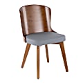 LumiSource Bocello Chair, Walnut/Gray