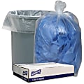 Genuine Joe Clear Low Density Can Liners - 56 gal Capacity - 43"x 47" x 1.10 mil (28 Micron) Thickness - Low Density - Clear - Recycled - 100 / Carton 1 thumbnail image