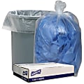 Genuine Joe Clear Low Density Can Liners - 56 gal Capacity - 43" Width x 47" Length - 1.10 mil (28 Micron) Thickness - Low Density - Clear - 100/Carton - Recycled