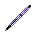 Pilot® Vanishing Point Fountain Pen, 18-Karat Gold Fine Nib Point, Metallic Purple Barrel, Black Ink