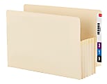 Smead® TUFF® End-Tab File Pockets, 5 1/4" Expansion, Letter Size, Manila, Box Of 10