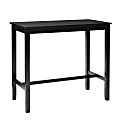 Linon Walker Bar Pub Table, 42"H x 47-1/4"W x 23-3/4"D, Black 1 thumbnail image