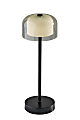Adesso Benji Cordless LED Indoor/Outdoor Table Lamp, 13-5/8”H, Frosted Shade/Black Base 1 thumbnail image