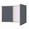 Ghent VisuALL PC Fabric Non-Magnetic Bulletin Board, 24" x 36", Gray, Satin Aluminum Frame 1 thumbnail image
