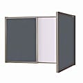 Ghent VisuALL PC Fabric Non-Magnetic Bulletin Board, 24" x 36", Gray, Satin Aluminum Frame