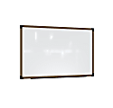 Ghent Prest Magnetic Dry-Erase Whiteboard, Porcelain, 38-1/4” x 50-1/4”, White, Driftwood Frame