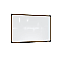 Ghent Prest Magnetic Dry-Erase Whiteboard, Porcelain, 38-1/4” x 50-1/4”, White, Driftwood Frame 1 thumbnail image