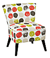 Ave Six Apollo Chair, Brushed Dot Poppy/Dark Espresso