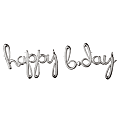 Amscan "Happy B-Day" Cursive Balloon Banner, 76" x 27", Silver