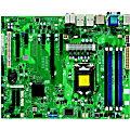 Supermicro X9SAE-V Desktop Motherboard - Intel Chipset - Socket H2 LGA-1155 - 32 GB DDR3 SDRAM Maximum RAM - DDR3-1600/PC3-12800, DDR3-1333/PC3-10600 - DIMM, UDIMM - 4 x Memory Slots - Gigabit Ethernet - 2 x USB 3.0 Port - HDMI - 2 x RJ-45 - 6 x SATA