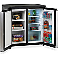 Avanti Side-by-side Refrigerator - 5.50 ft³ - Manual Defrost - 3.30 ft³ Net Refrigerator Capacity - 2.20 ft³ Net Freezer Capacity - 330 kWh per Year - Black - Platinum