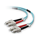 Belkin Fiber Optic Patch Cable - SC Male - SC Male - 49.21ft - Aqua