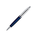 Cross® Calais™ Ballpoint Pen, Medium Point, Blue/Chrome Barrel, Black Ink