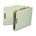 Nature Saver Classification Folders, Letter Size, 2" Expansion, Gray/Green, Box Of 10