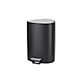 Joseph Joseph Corner 5-Liter Trash Can With Pedal Opening, 12”H x 8-1/2”W x 10”D, Black 1 thumbnail image