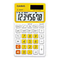 Casio SL-300VC Portable Calculator - 8 Digits - Battery/Solar Powered - Fresh Yellow