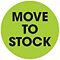 Tape Logic® Preprinted Special Handling Labels, DL1246, Move To Stock, Round, 2", Fluorescent Green, Roll Of 500 1 thumbnail image