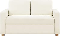 Lifestyle Solutions Serta Campbell Convertible Sofa, 35-1/2"H x 66-1/8"W x 37"D, Ivory/Natural