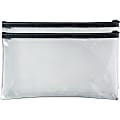 Sparco Wallet Bag - 6" Width x 11" Length - Clear - 2/Pack - Currency, Check, Paperwork