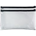 Sparco Wallet Bag - 6" Width x 11" Length - Zipper Closure - Clear - Currency, Check, Paperwork - 2 / Pack 1 thumbnail image