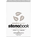 Roaring Spring Enviroshades Steno Books, 6" x 9", Gregg Ruled, 80 Sheets Per Pad, 30% Recycled, Gray, Pack Of 4