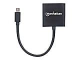 Manhattan Active Mini-DisplayPort to DVI-I Adapter - Mini-DisplayPort Male to DVI-I Dual-Link Female-Black-Retail Bag