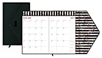 Nicole Miller Weekly/Monthly Clutch Planner, 5" x 8", Garden Stripe, January to December 2017