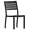 Flash Furniture Lark Outdoor Side Chair with Faux Teak Poly Slats, Gray Wash Teak 1 thumbnail image