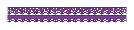 Barker Creek Scalloped-Edge Double-Sided Borders, 2 1/4" x 36", Grape, Pack Of 13