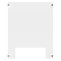 LUX DIVCU Reclaim Acrylic Freestanding Counter Sneeze Guard, 24" x 30", Clear 1 thumbnail image