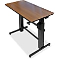 Ergotron WorkFit-D 48"W, Sit-Stand Desk, Walnut