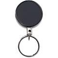 Advantus Heavy-Duty Steel Chain Retracting ID Reel - Steel - 6 / Pack - Silver, Black 1 thumbnail image