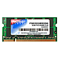 Patriot Signature DDR2 2GB CL6 PC2-6400 (800MHz) SODIMM - For Notebook - 2 GB (1x 2GB) - DDR2-800/PC2-6400 DDR2 SDRAM - CL6 - 1.80 V - PSD22G8002S 1 thumbnail image