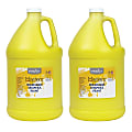 Little Masters® Washable Tempera Paint, 128 Oz, Yellow, Pack Of 2