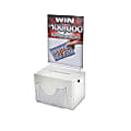 Azar Displays Plastic Suggestion Box, With Lock, Large, 6 1/4"H x 9"W x 6 1/4"D, White 1 thumbnail image